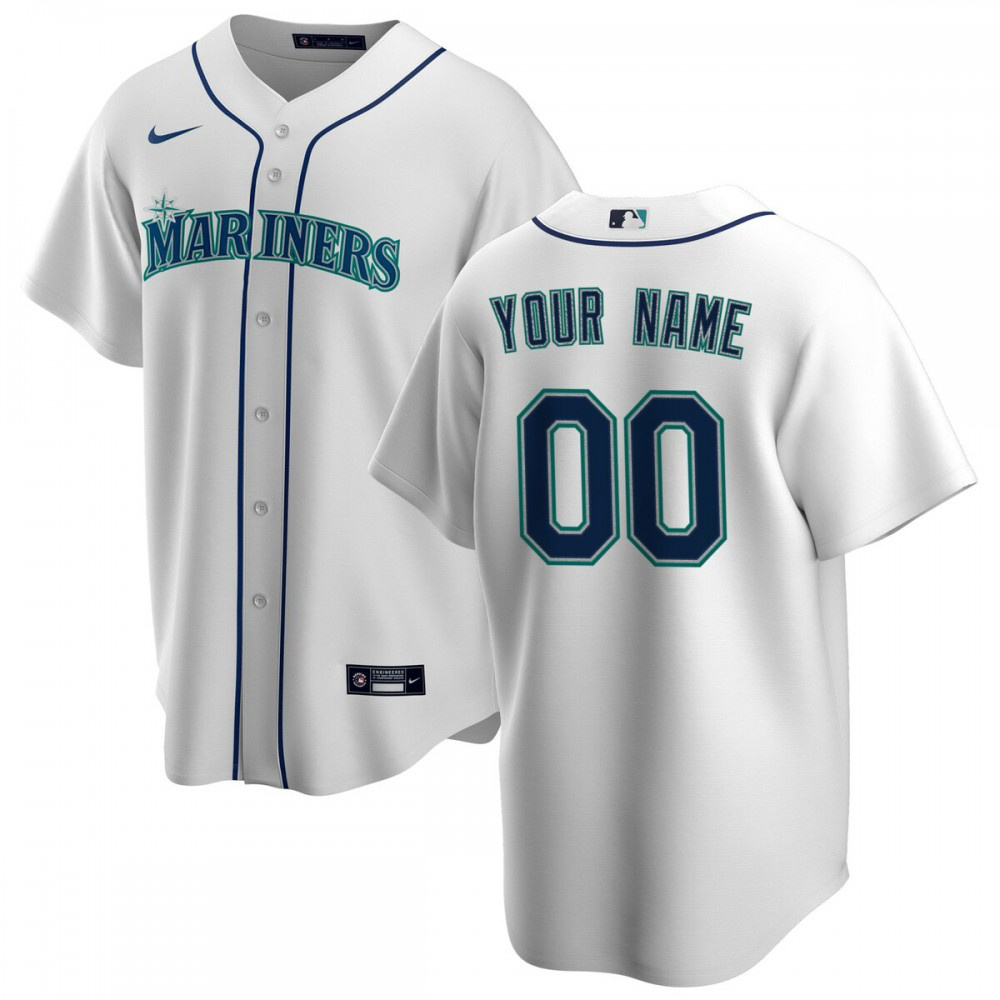Seattle Mariners Home Replica Custom Jersey - White-Pro Kit Vault | Brand New 26/27 Sports Jerseys
